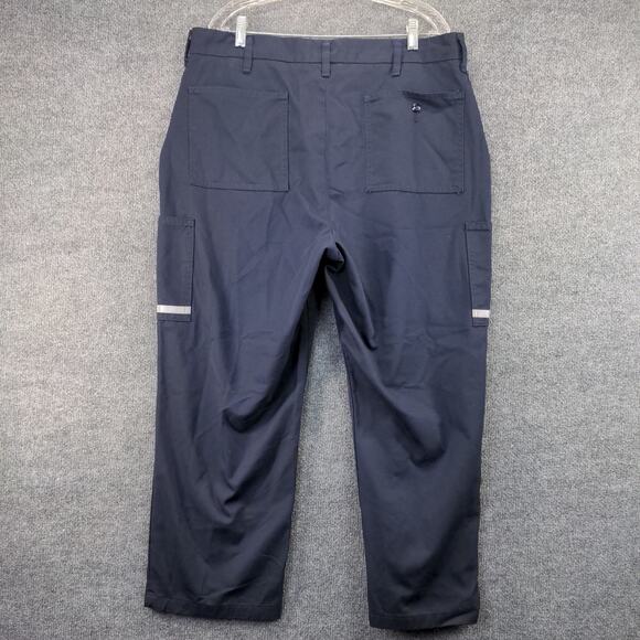 FedEx Federal Express Stan Herman Uniform Pants Size 40R-29 Blue Reflective - Picture 3 of 10